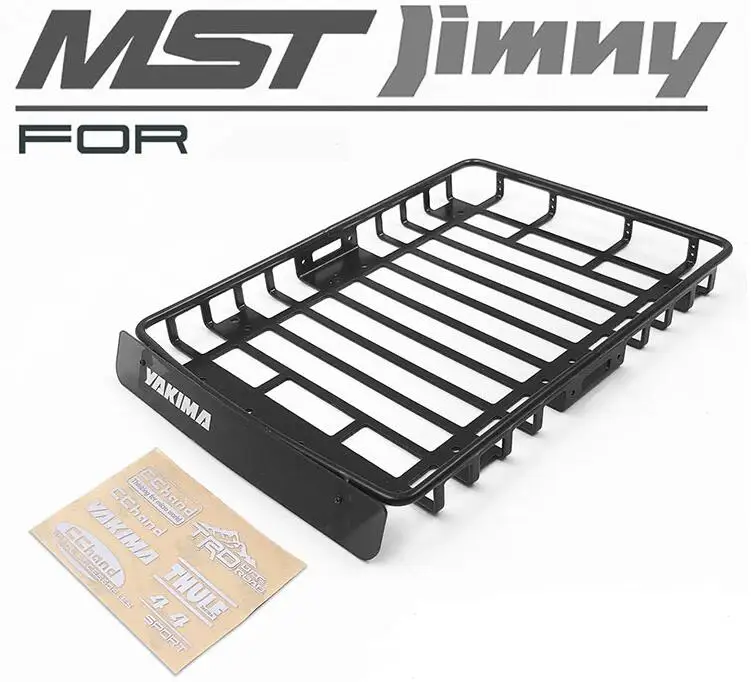 Металлический багажник на крышу багажа w/наклейки для MST JIMNY CMX, CFX 1/10 Масштаб Гусеничный грузовик SUZUKI J3 4WD внедорожный автомобиль - Цвет: A