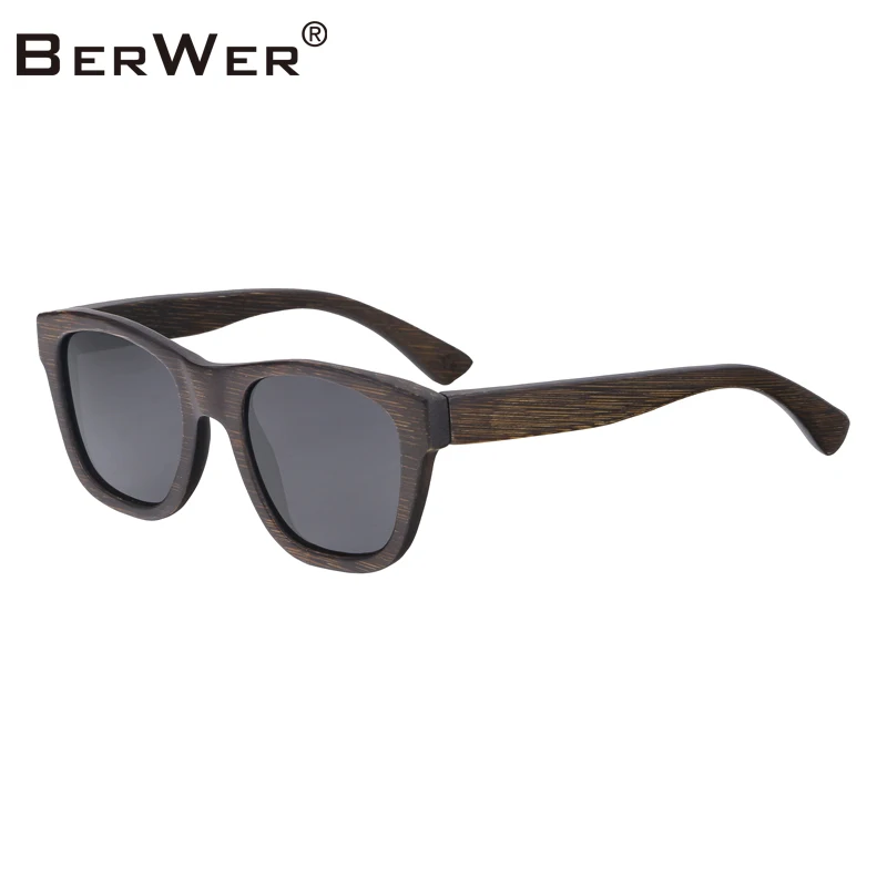 

BerWer Bamboo Wood Polarized Sunglasses Women Men Brand Designer Sunglass Sport Sun Glasses Oculos De Sol