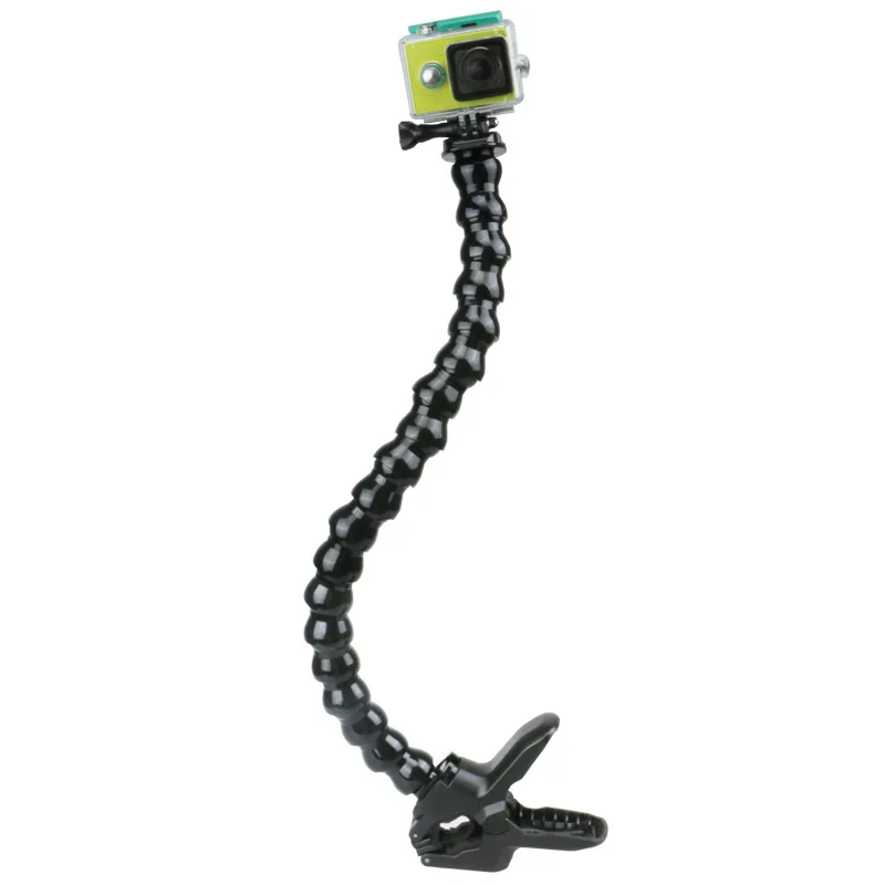 

19 sections 45cm flexible hose monopod with clamp lightweight selfie stick for gopro hero 1 2 3 3+/4 Xiaoyi SJcam action camera