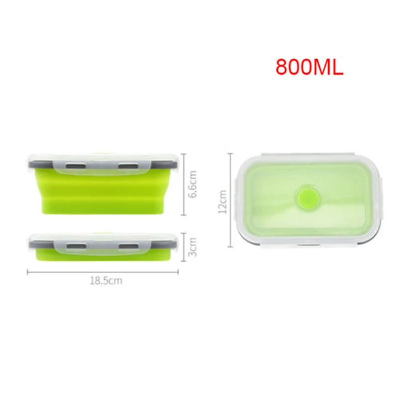 

350-1200ML Produce Saver Food Storage Container Box Small Foldable Silicone Set