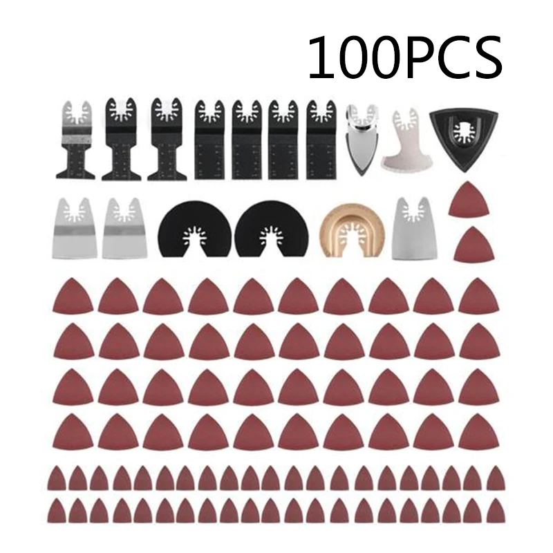 100 шт смешанный Осциллирующий многофункциональный инструмент пилы Аксессуары Набор для Fein Makita
