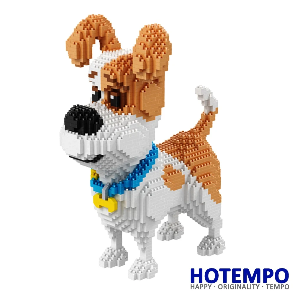 

HOTEMPO Mini Blocks Big Size Anime cartoon Mike Dog Action Figure DIY Building Blocks Model Bricks Toys for Kid 16013