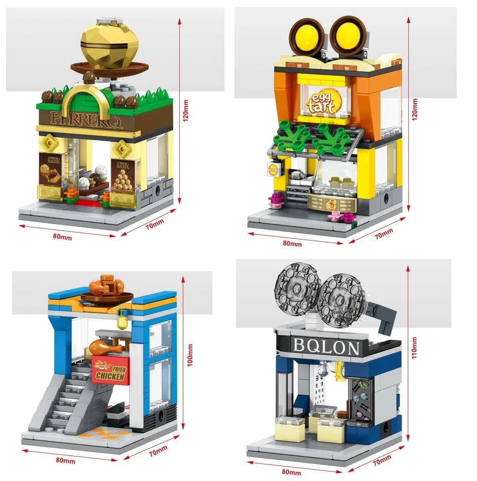 Блоки SEMBO Mini Street Store DIY строительные блоки милый маленький магазин модель