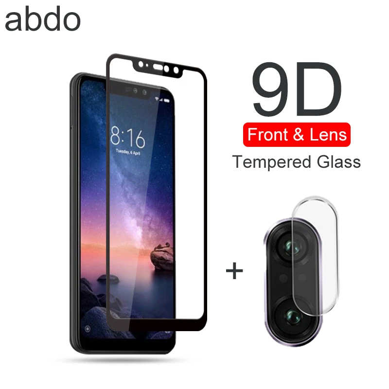 

2Pcs Camera Glass For Xiaomi Redmi Note 6 Pro Glass Tempered Screen Protector on Redmi Note 5 5A 6A 6 5 Plus 9D Full Cover Film