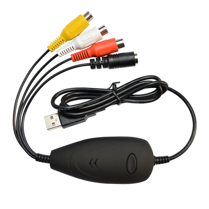 Видео кабель с USB video граббер аудио VHS к DVD Converter Maker захватить Аналоговое видео от 8