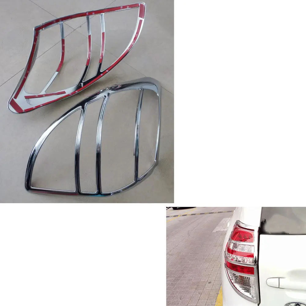 

2Pcs/set Chrome ABS Car Rear Tail Light Lamp Cover Trim Decal Frame Fit for Toyota RAV4 RAV 4 2009-2012 Car Styling Accessories