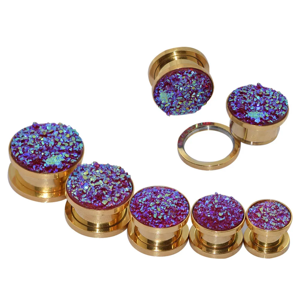 New Ear Plugs Stainless Steel Tunnels Plugs for Woman Body Piercing