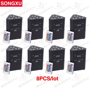 

8pcs/lot Battery Powered IR LED Par Light 3x10W RGBW 4in1 LED Par Light for DJ Nightclub Party/SX-IRPL0310