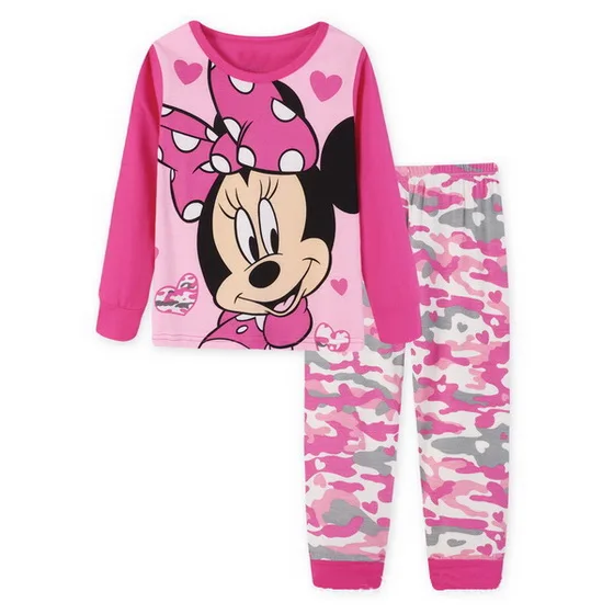 A-17, детский пижамный комплект из 2 предметов, пижамы с Минни Маус для маленьких мальчиков и девочек, пижамы с длинными рукавами, топы, длинные штаны, одежда для сна для 2-7 лет - Цвет: STYLE  37
