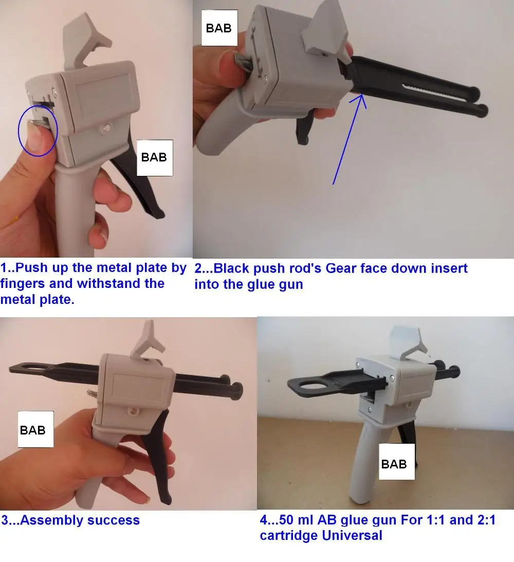 50 ml, 2:1 e 1:1, arma de