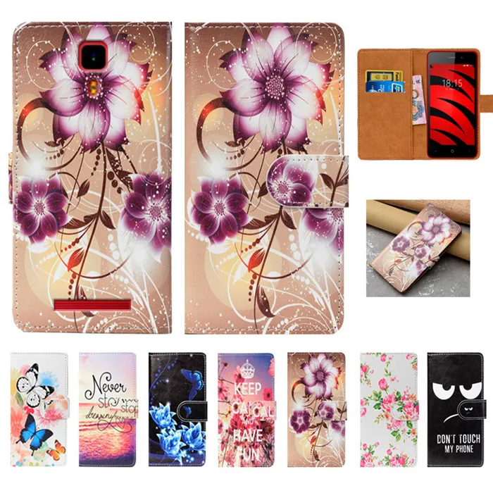 

For BQ BQ-4526 Fox Case High Quality Pu Leather 4.5" Print Flip Wallet Case Back Cover Book Case For BQ BQ-4526 Fox Cases