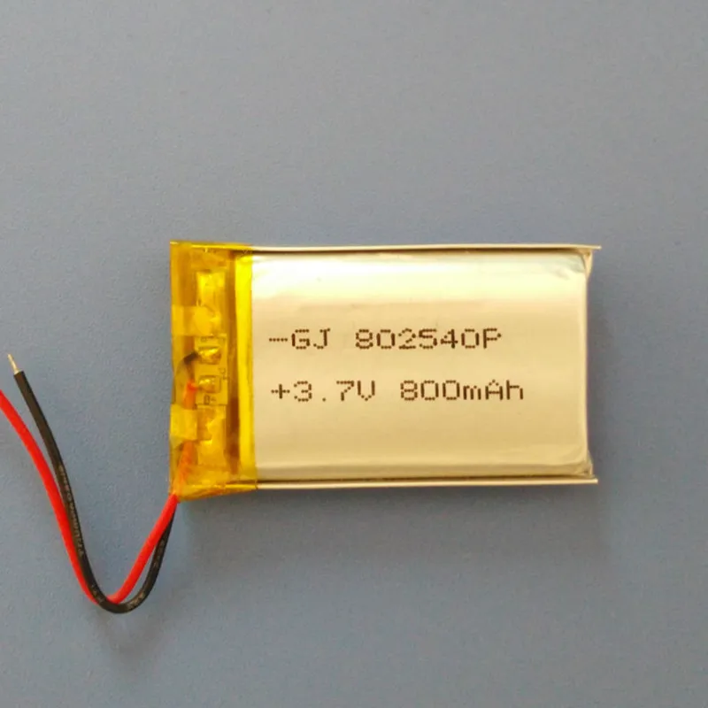 

Free shipping by DHL Fedex 100pcs 3.7V 800mAh 802540 082540 Lithium Polymer LiPo Rechargeable Battery scanner batteries
