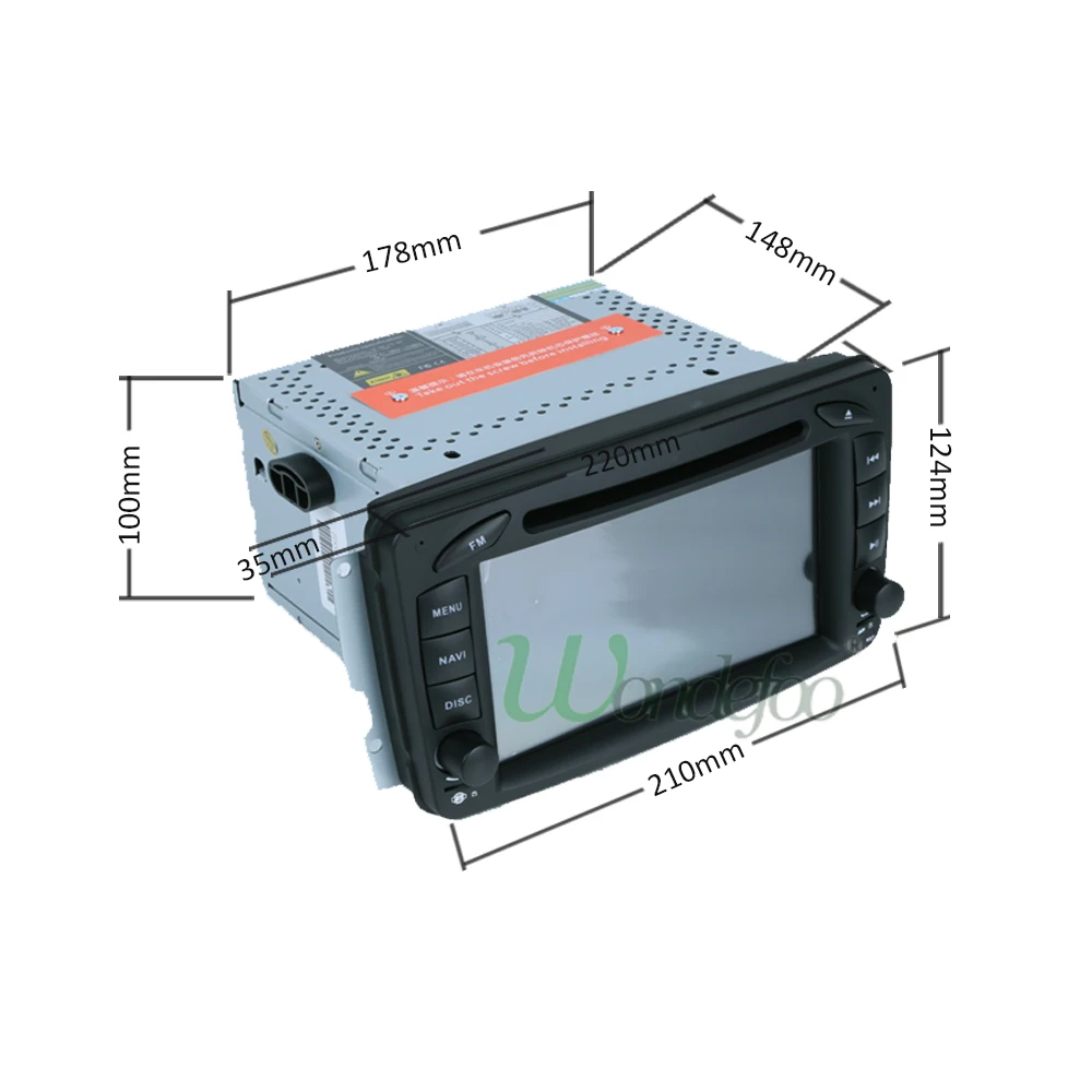 Cheap 2G 16G/32G Android 8.1 2 Din DVD PLAYER for Mercedes Benz W209 W203 M ML W163 Viano W639 Vito Vaneo GPS RADIO STEREO navigation 5