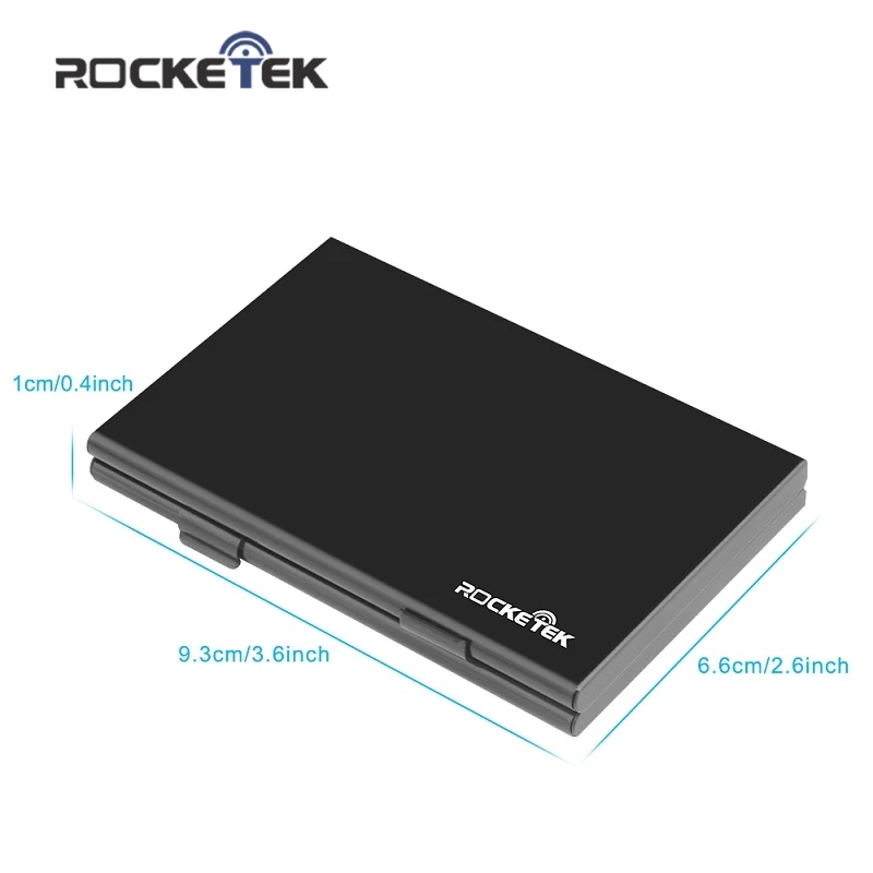 Rocketek алюминиевый чехол для хранения карт памяти sd microsd/micro sd держатель сумка коробка памяти помещается с 3 sd, 6 micro sd и 3 CF карт