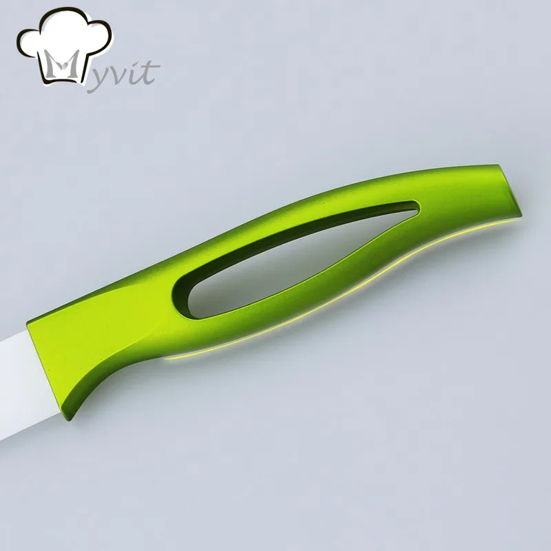 Набор кухонных керамических ножей 3, 4, 5 дюймов, нож для очистки овощей, нож для нарезки фруктов, белое лезвие, зеленая, черная ручка, инструмент для приготовления пищи
