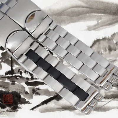 Replacement watch strap for Swatch YCS410GX 482 501 485G 564G 19mm Black metal stainless steel butterfly
