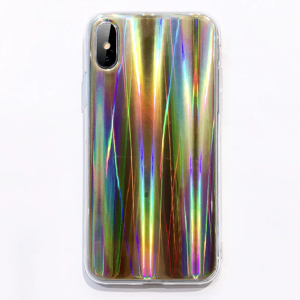 KIPX1122A_1_JONSNOW Aurora Shining Laser Phone Case for iPhone 6 6S 7 8 Plus X XS XR XS Max Glossy Soft Silicone Case Back Cover Capa Coque Fundas
