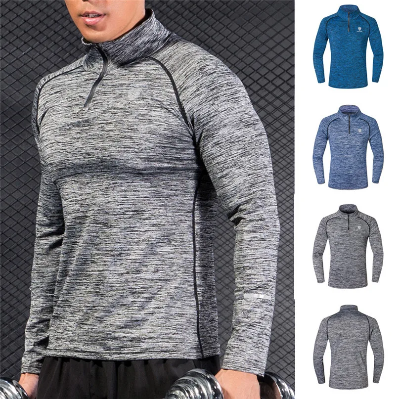 Running Jacket Men Sports Coat Fitness Hooded Tight Hoodies Zipper Slim Hiking Sweatshirts Male Gym Training Jackets #2d19 (13)