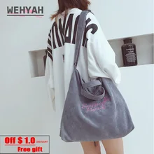 Wahyah Hand Bags for Women Corduroy Bag Embroidery Famous Brands Shopper Designer Women Handbags Shoulder & Crossbody Bags ZY027