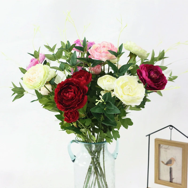JAROWN Artificial Plant Simulation Green Leaves Flower Arrangement Decor Accessories For Wedding Decoration Home Office Decor (3)