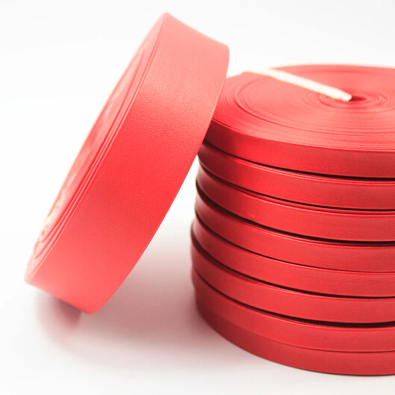 

5M/Lot 10 30mm Soft Stretchy PU Faux Leather Christmas Red Leather Ribbon Folded Tape Layering DIY Hair Bow Accessories Material