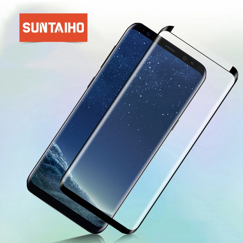 Suntaiho 4D полное покрытие закаленное Стекло для samsung Galaxy S9 плюс S8 Экран протектор 3D