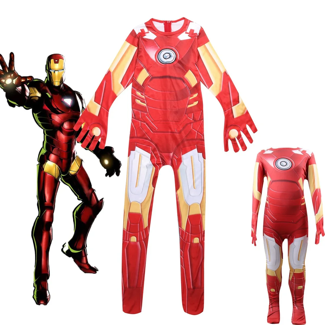

Children's New Jumpsuit Marvel Iron Man Cosplay Costume Baby Girl Boy Party Carnival Halloween Costume the Avengers Kids Clothes