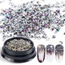 1 коробка, 3D Подвески, Хрустальные Стразы для ногтей, Необычные икры, бусины, Стразы для ногтей, сделай сам, украшения для ногтей, маникюр SA958