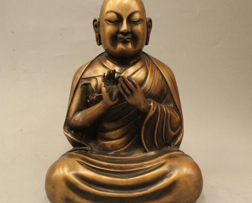 Статуэтка Серебряная китайская буддистская 10 дюймов statue 1:1 statue bronzestatues buddha | Статуи и скульптуры -32731861306
