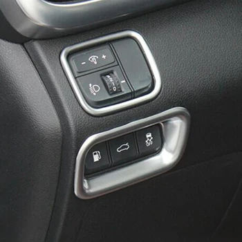 

Interior Headlight Lamp Switch Button Cover Trim 2pcs Car-Styling Sticker ABS Chrome For Kia Optima K5 2016 17 Car Accessories