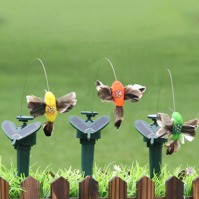 Красочная вибрационная Солнечная энергия Танцующая Летающая бабочка Колибри домашний сад пасхальное украшение