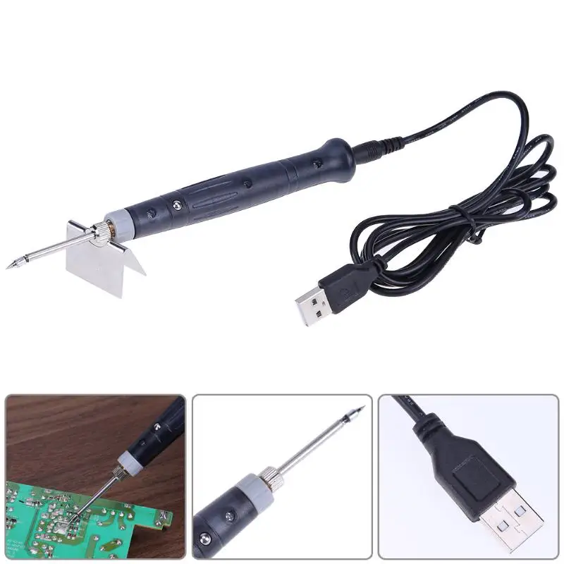 Portable Mini USB Electric Soldering Iron Kit 5V 8W Solder Cable Pen