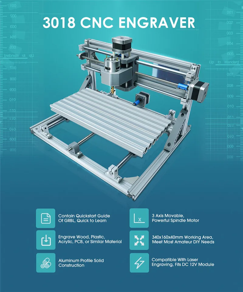 CNC 3018 3 оси GRBL управления Мини DIY ЧПУ маршрутизатор Стандартный шпиндель мотор древесины гравировальный станок фрезерный гравер прочный