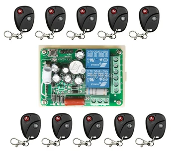 

2016 New AC220V 2CH 2Channe RF wireless remote control switch System, 10X Transmitter + 1 X Receiver,315/433 MHZ