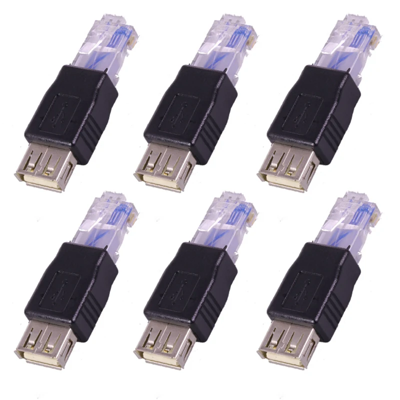 1 шт. RJ45 адаптер pc USB Женский Тип A для Ethernet разъем|Соединители| |