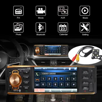 

2x Bluetooth Bluetooth Control Autoradio Rearview Camera 1 One Din Car Radio MP5 player 4.1 inch Stereo Audio AUX FM USB disk