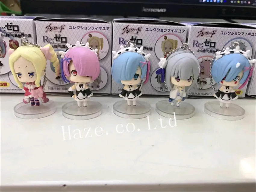 

5Pcs/Set Re:Life in a Different World From ZeroRam Rem PVC Figure Keychain
