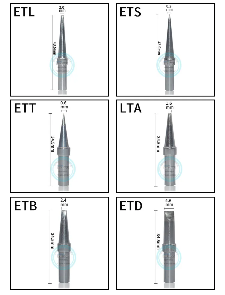 KILUDO 10 шт. Weller ETU ETR ETS ETL ETKN ETA ETB и т. д. ETD WES51 паяльная станция WES50/WES51