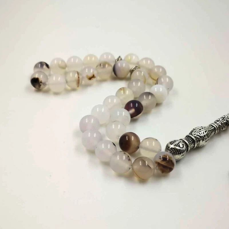 Натуральные Агаты камни Tasbih 33 66 99 бусины роскошный Четки для мужчин мусульманских misbaha человека четки браслеты камень Tesbih