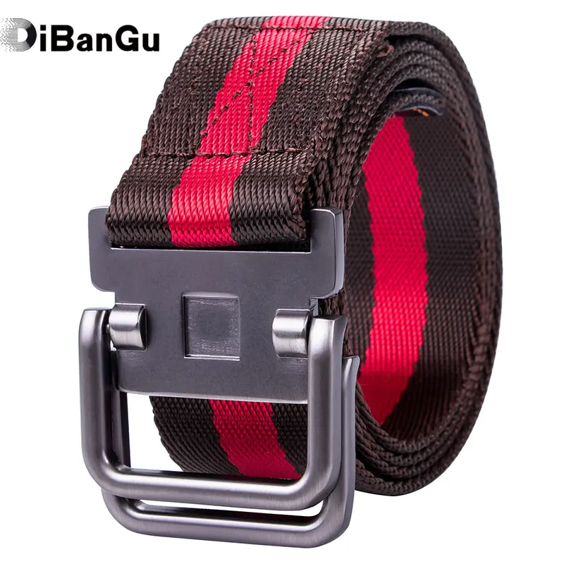 

9 Colors Unisex Military Canvas Belt Luxury Double Rring Buckle Jeans Belt Army Tactical Belts for Women Men Waistband Strap