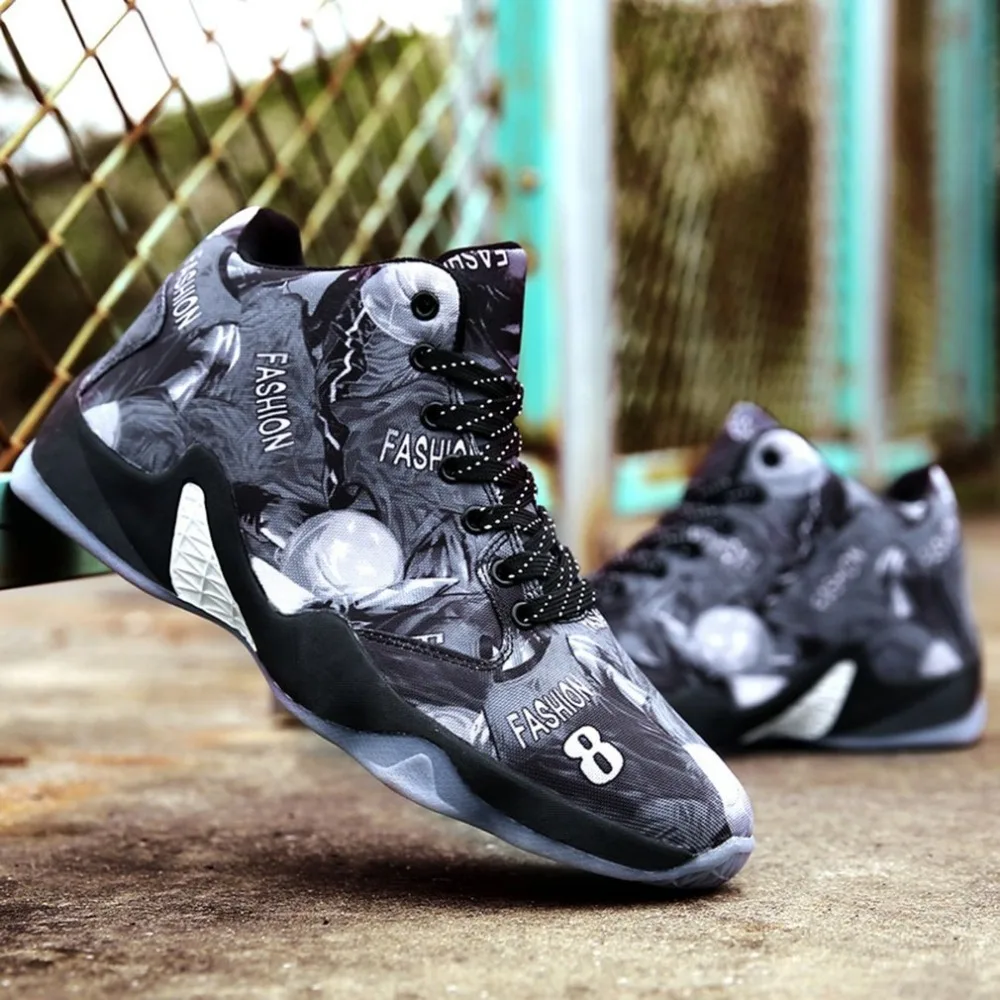 Old School Hip Hop Basketball Shoes Anti skid Ankle Boots