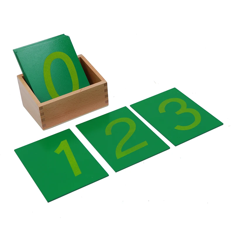

Montessori Math Materials Wooden Toys Early Educational Equipment 3-6 years Sandpaper Numbers With Box