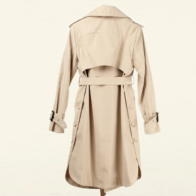 Женский Длинный тренчкот с поясом осенняя ветровка|coat wiki|coat waterproofcoat green |