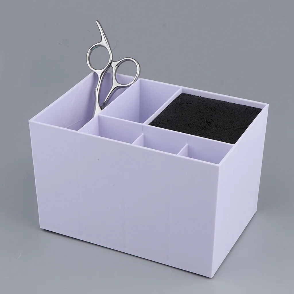 6 Compartment Salon Scissors Holder Shears Comb Clips Hair Styling Tools Organizer Holder Case