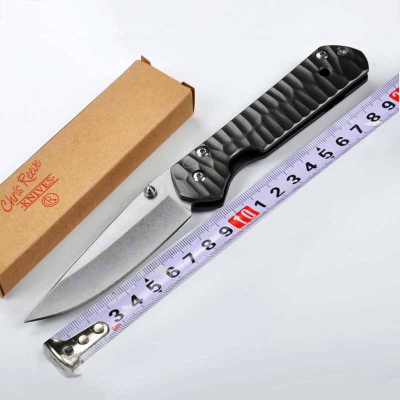

CR Folding Knife 440C blade all steel wave pattern handle outdoor camping knife hunting survival tactical EDC hand tools