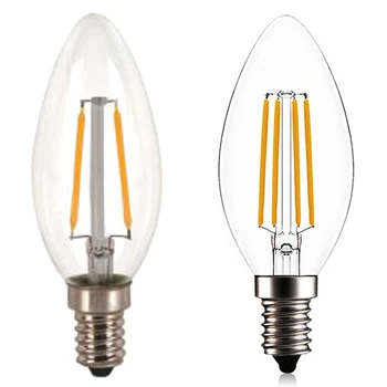 

LED Retro Edison Bulb Flame Fire Lighting Flickering Effect Tungsten Novel Candle Tip Lamp 2W 4W AC 220V Incandescent Bulb