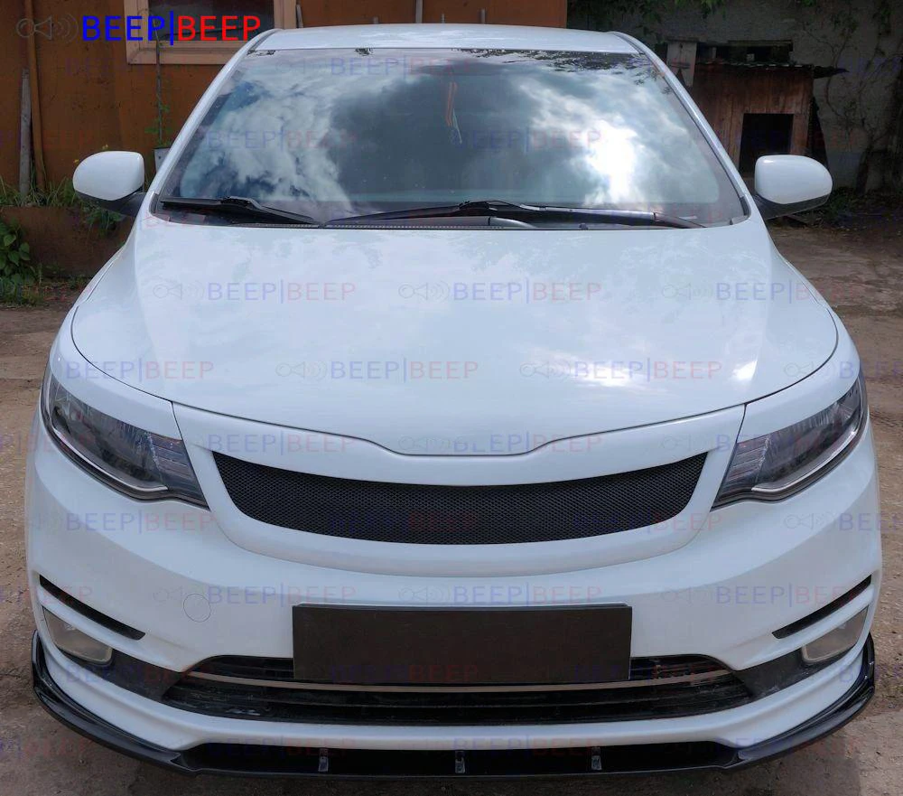 Подкладка на решетку радиатора для Kia Rio 3 2011 2014 2017 АБС пластик с сеткой спортивные