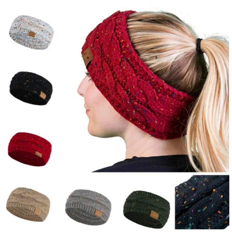 

New Women Fashion Warm Outdoor Sport Headbands Running Skiing Cycling Fishing Knitted Ear Warmer Hairband Headwear Drop Shipping