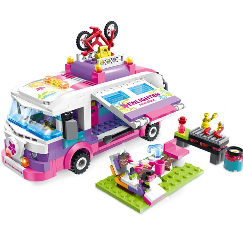 Pаспродажа 314 шт., город, девочка, принцесса, автобус, автомобиль, строительные блоки, наборы, друзья, фигурки, кирпичи, Playmobil LegoINGLs, игрушки для детей