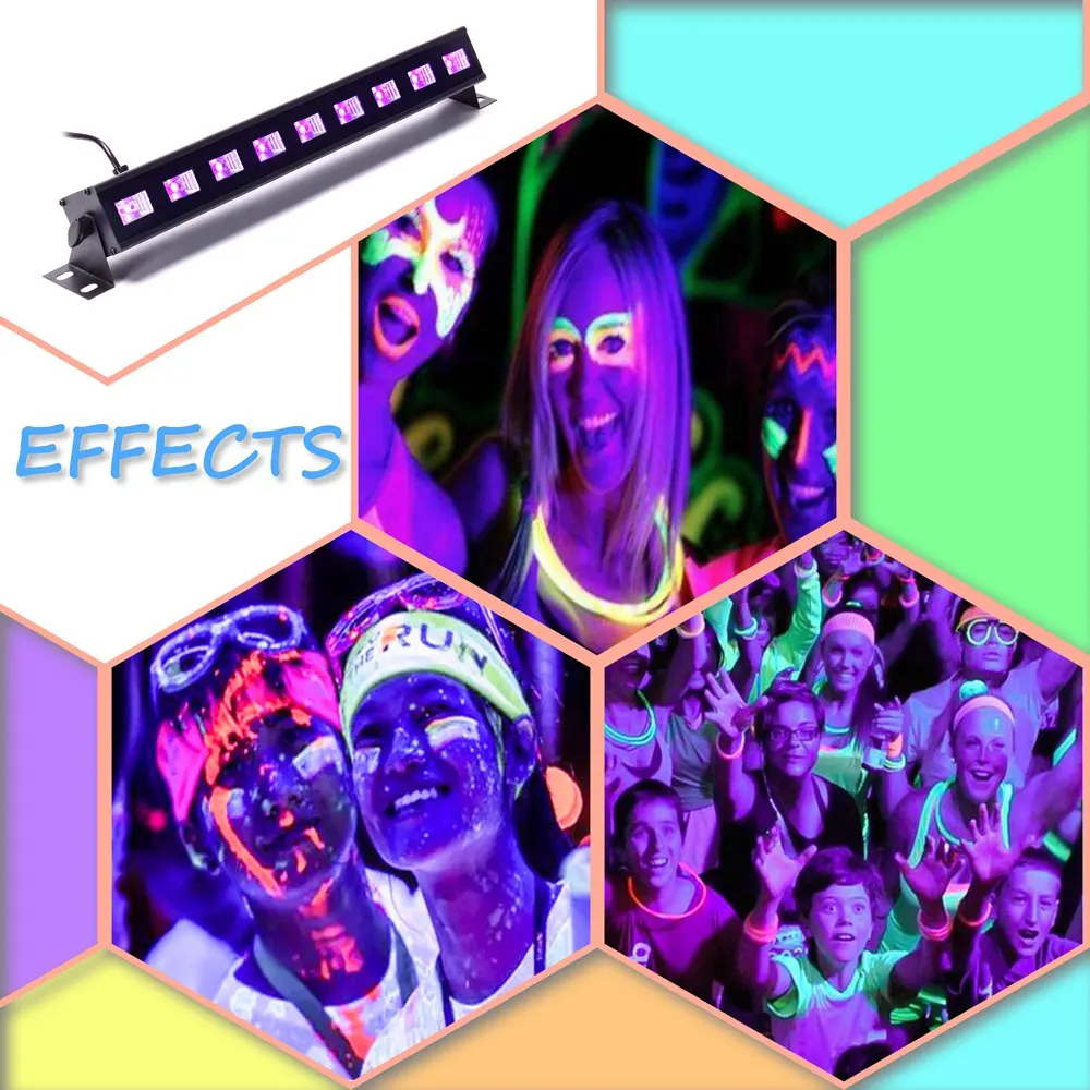 

New 9 LEDs Purple Light Stage Light with Remote Control Party DJ Show Displays LED Beam club dj disco KTV stage lighting effect